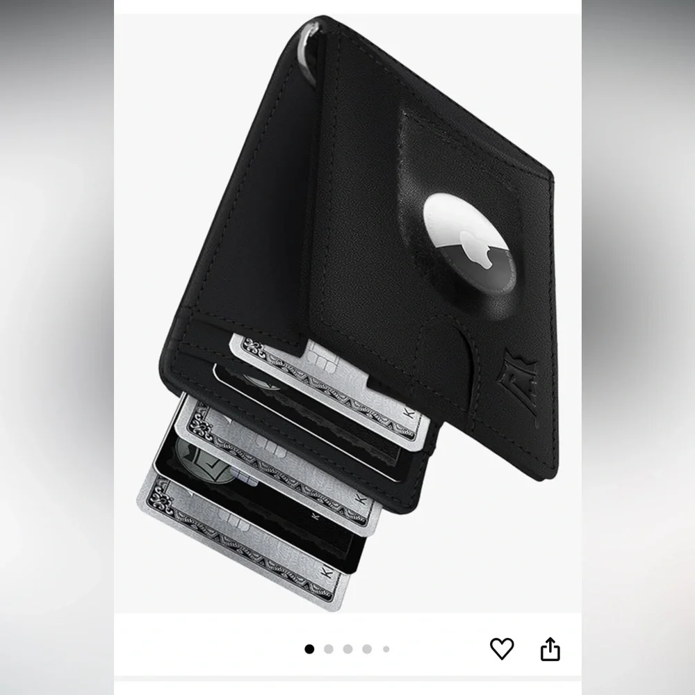 Kings Loot Trackable Wallet - AirTag Compatible - Black - Picture 1 of 11